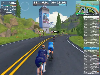 Zwift - Ocean Lava Cliffside Loop in Watopia