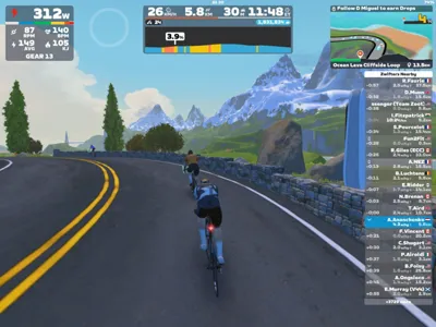 Zwift - Ocean Lava Cliffside Loop in Watopia