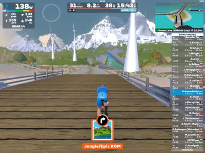 Zwift - Ocean Lava Cliffside Loop in Watopia