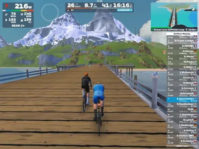 Zwift - Ocean Lava Cliffside Loop in Watopia