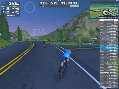 Zwift - Ocean Lava Cliffside Loop in Watopia