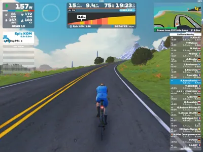 Zwift - Ocean Lava Cliffside Loop in Watopia