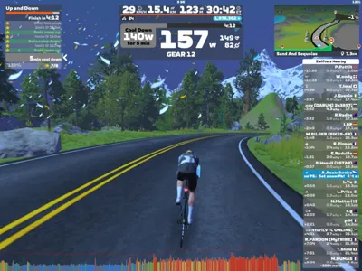 Zwift - Up and Down on Sand And Sequoias in Watopia