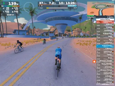 Zwift - Big Flat 8 in Watopia