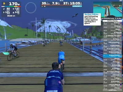 Zwift - Ocean Lava Cliffside Loop in Watopia