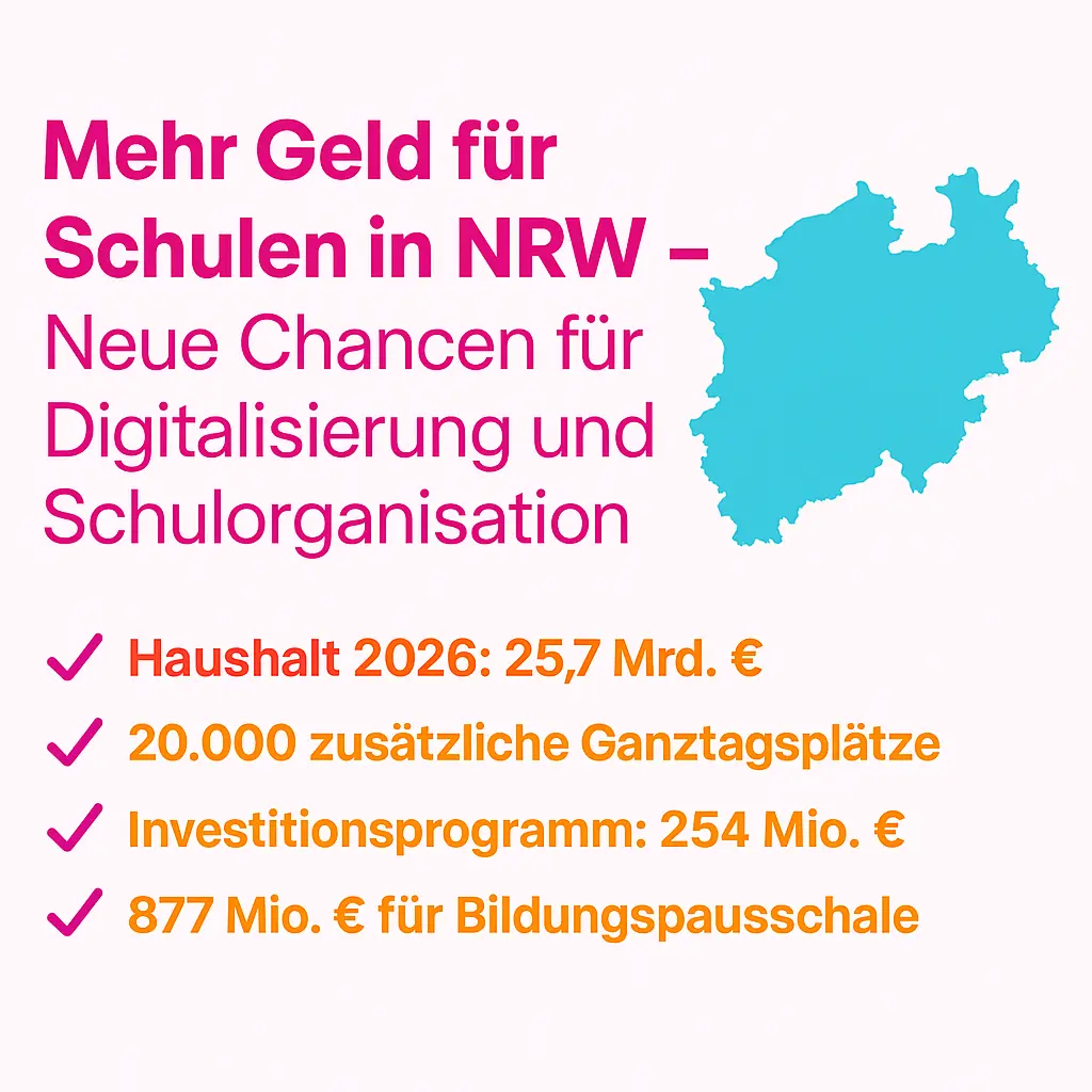Mehr Geld für Schulen in NRW – Neue Chancen für Digitalisierung und Schulorganisation