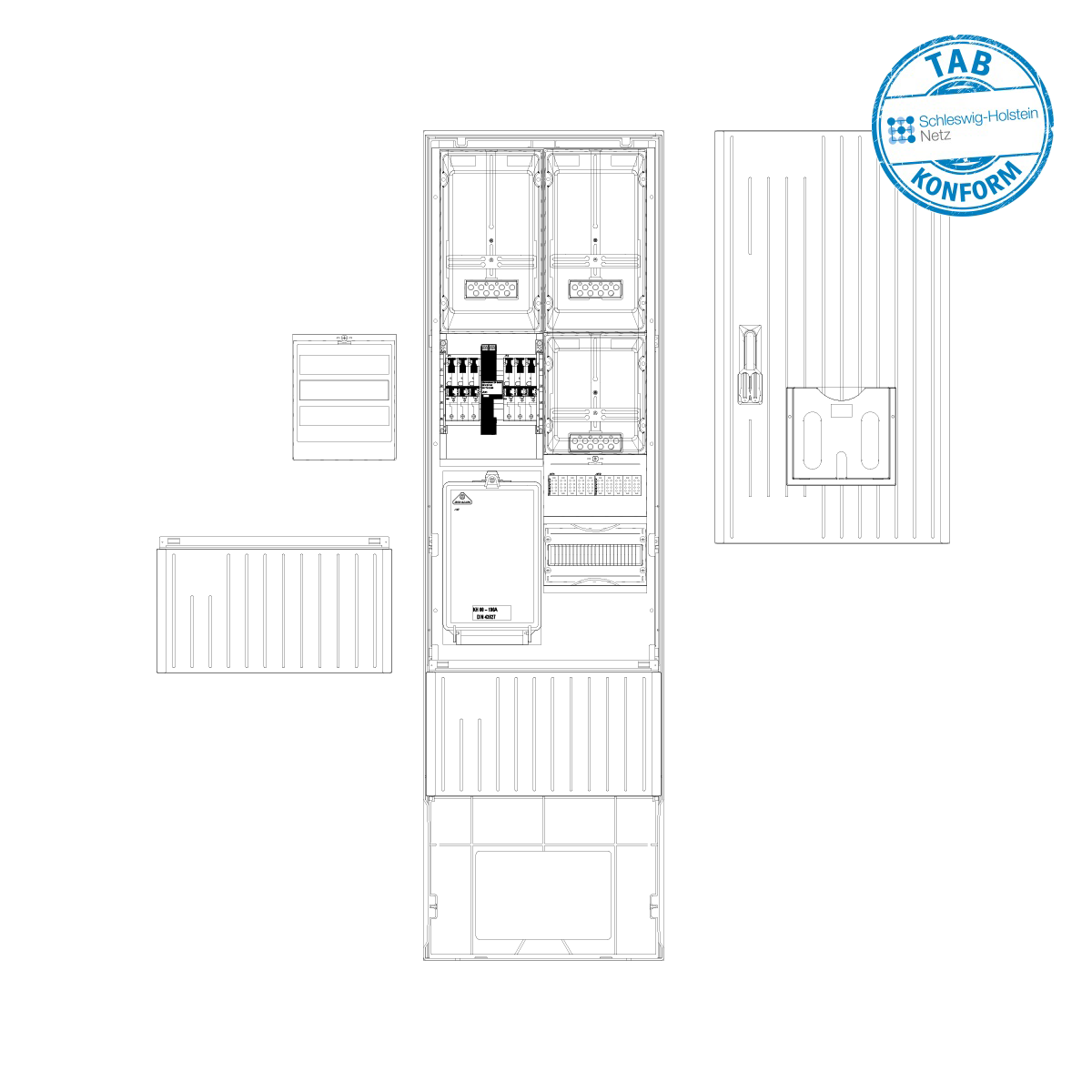 ELSTA Zähleranschlusssäule 2 Zähler 50 A + TSG ELSTA Zähleranschlusssäule 2 Zähler 50 A + TSG