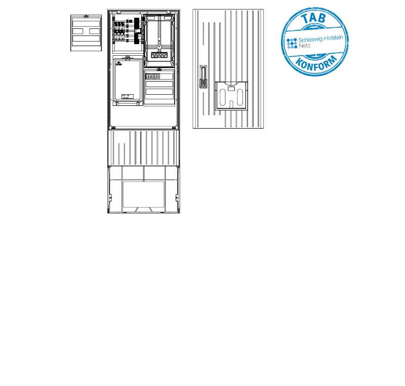 63A ELSTA Zähleranschlusssäule 1 Zähler 63 A