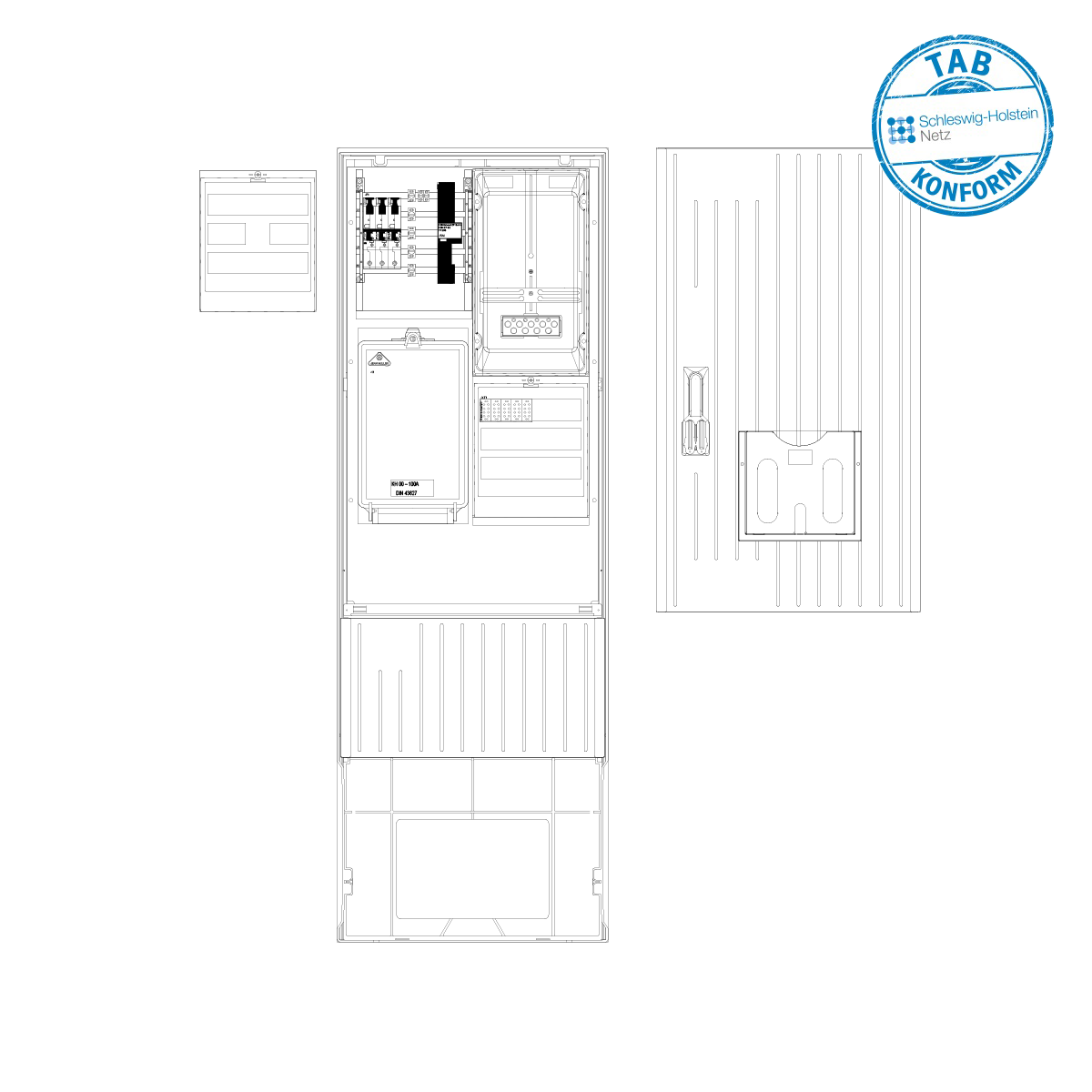 ELSTA Zähleranschlusssäule 1 Zähler 63 A