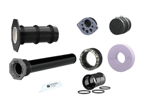 1-Spartenhauseinf-hrung-durch-Wand-incl-Futterrohr Hauff-Technik Einsparte (mit Keller) für Strom und TK