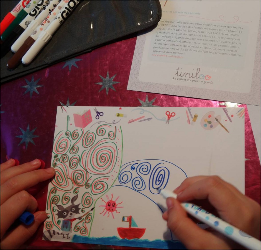 box enfants tiniloo feutres bicolores giotto