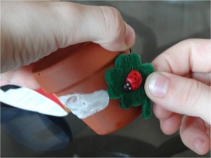 sticker trefle coccinelle