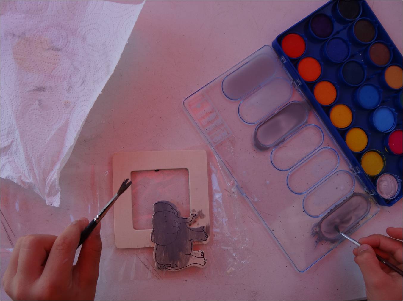 peinture cadre elephant tiniloo gulli