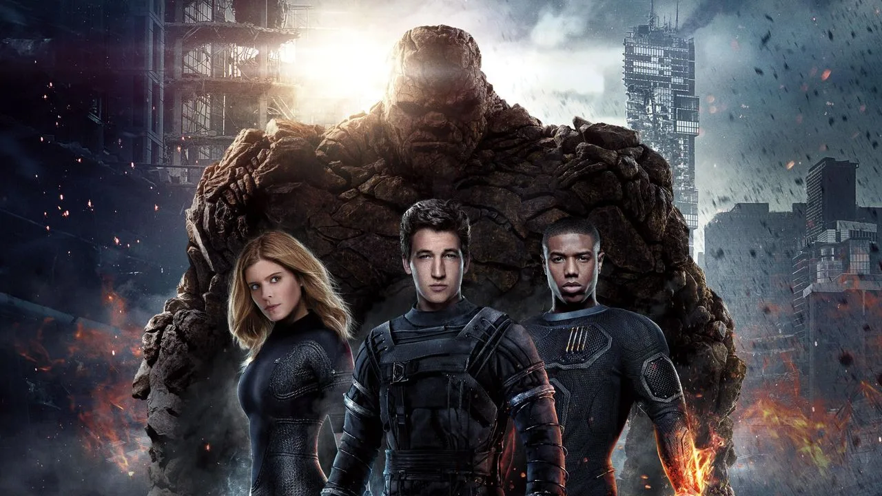 The Fantastic Four Year : 2015 USA Director : Josh Trank Kate Mara, Miles Teller, Michael B. Jordan Movie poster (sans texte). Image shot 2015. Exact date unknown.