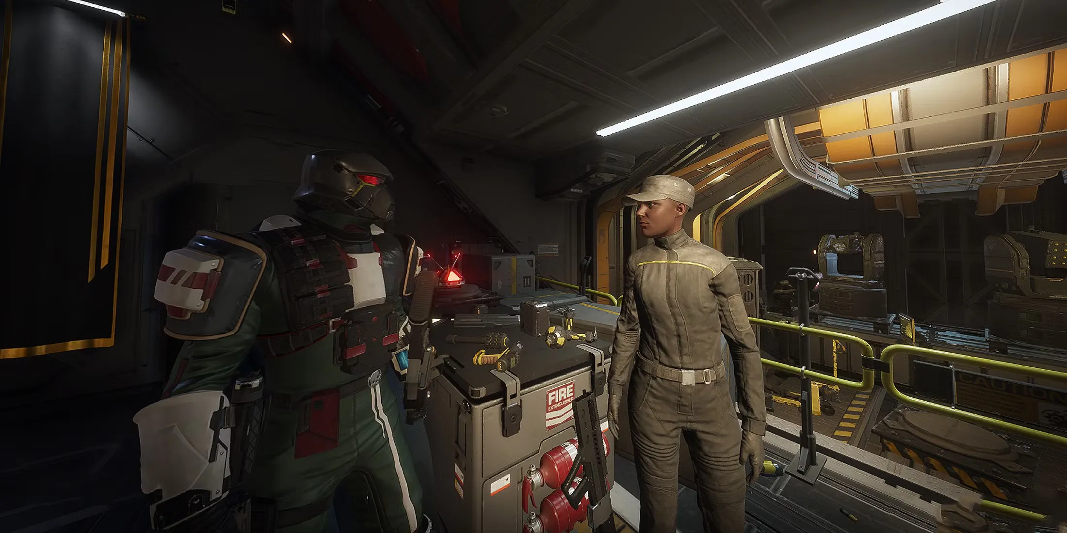 The female engineering NPC on your Destroyer always has something to say in Helldivers 2.