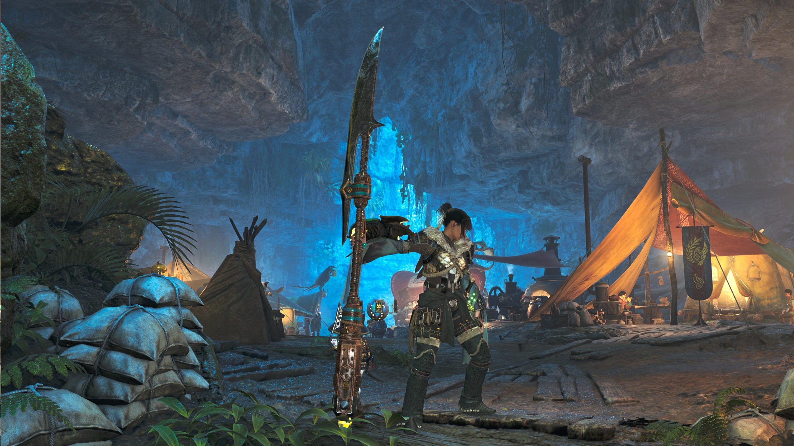 Monster Hunter Wilds Posing With Insect Glaive