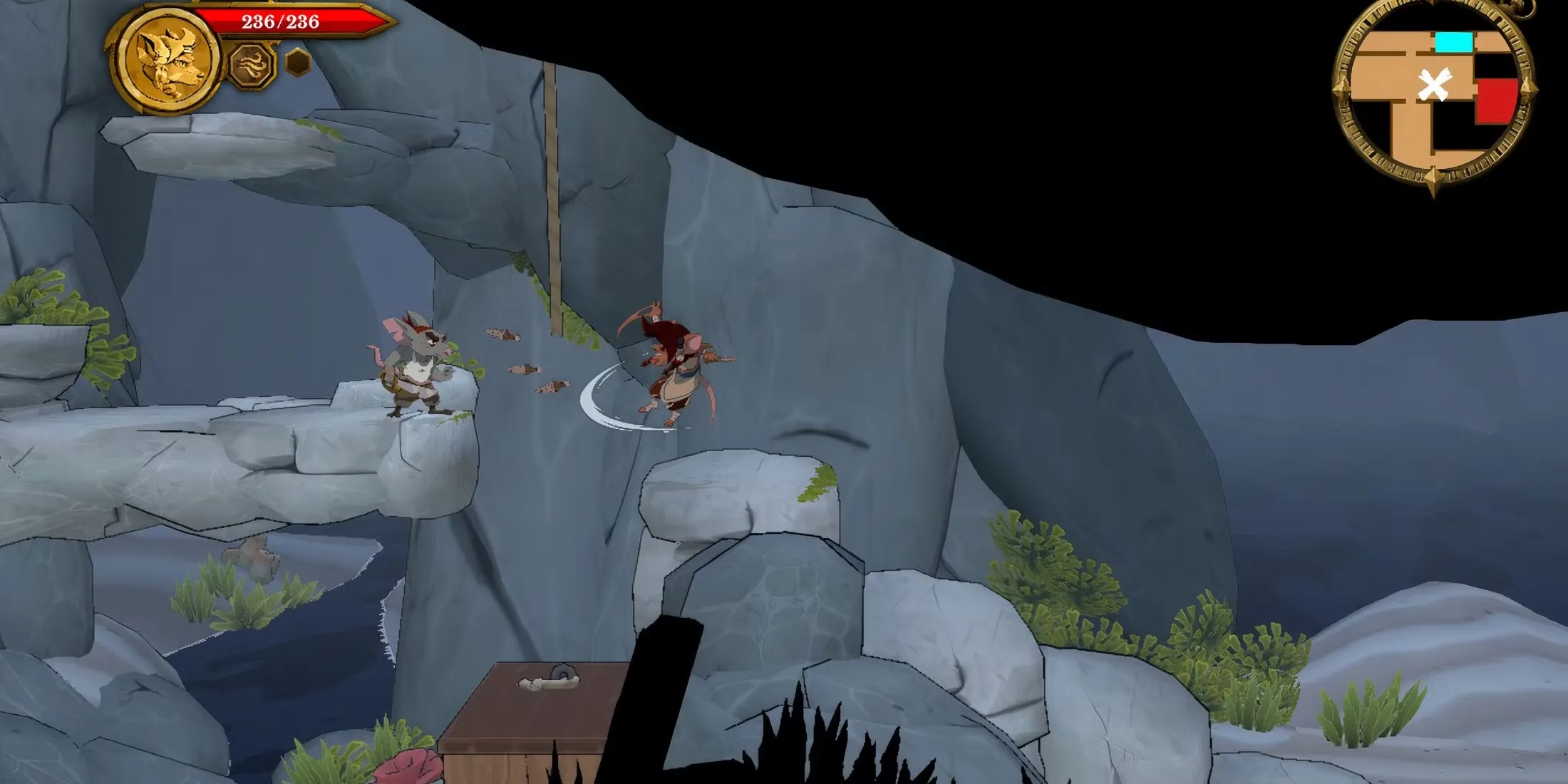 Attacking Enemies In Curse Of The Sea Rats