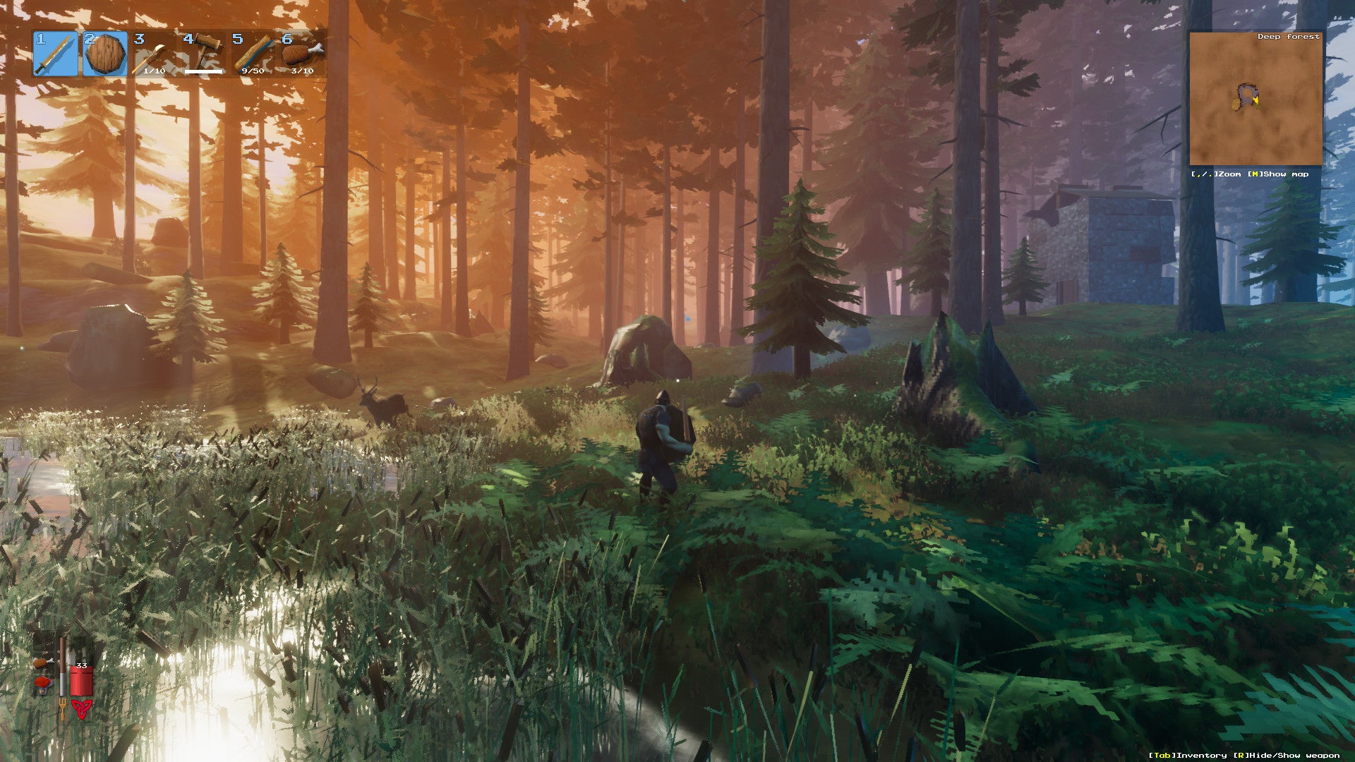 Valheim's semi-impressionist aesthetic and diverse biomes give players plenty to explore and plunder in the 10th world of the Yggdrasil. Contrasting calm and idyllic base-building in early biomes, with heart-thumping battles against giant Trolls and deadly Mosquitos as you depart from the world's center; Valheim gives hours of entertainment for warriors, farmers, and architects alike. Progression in this game hinges on defeating the bosses found in each biome, which in turn increases the diversity of resources you get access to, crafting recipes, and special abilities like reduced damage or increased stamina. If you've got the warrior spirit, Valheim is the perfect game to fight as Odin's champion and claim your place in Valhalla.