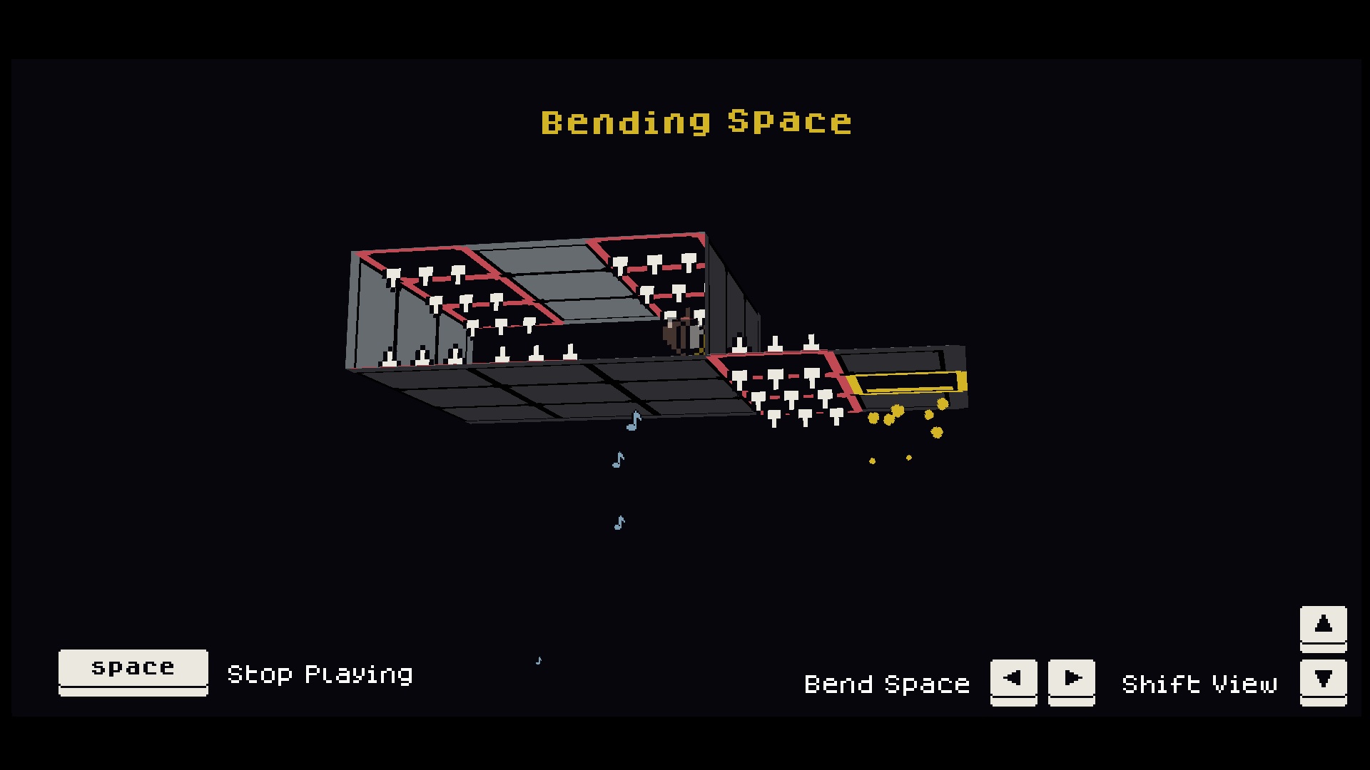 Bend-jo A banjo player folds reality around them as they make thier way to a golden exit.