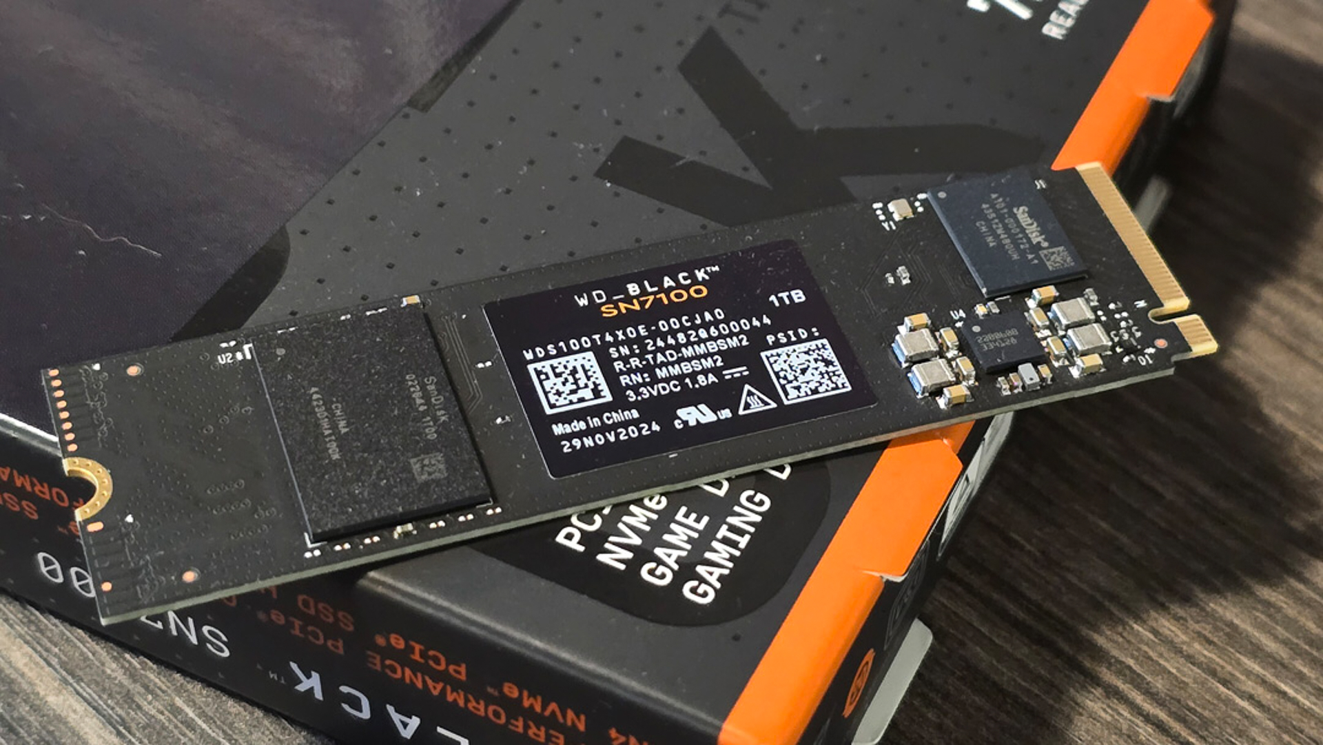 The WD Black SN7100 is one of the drives claimed tonotbe affected by the update.(Image credit: Future)