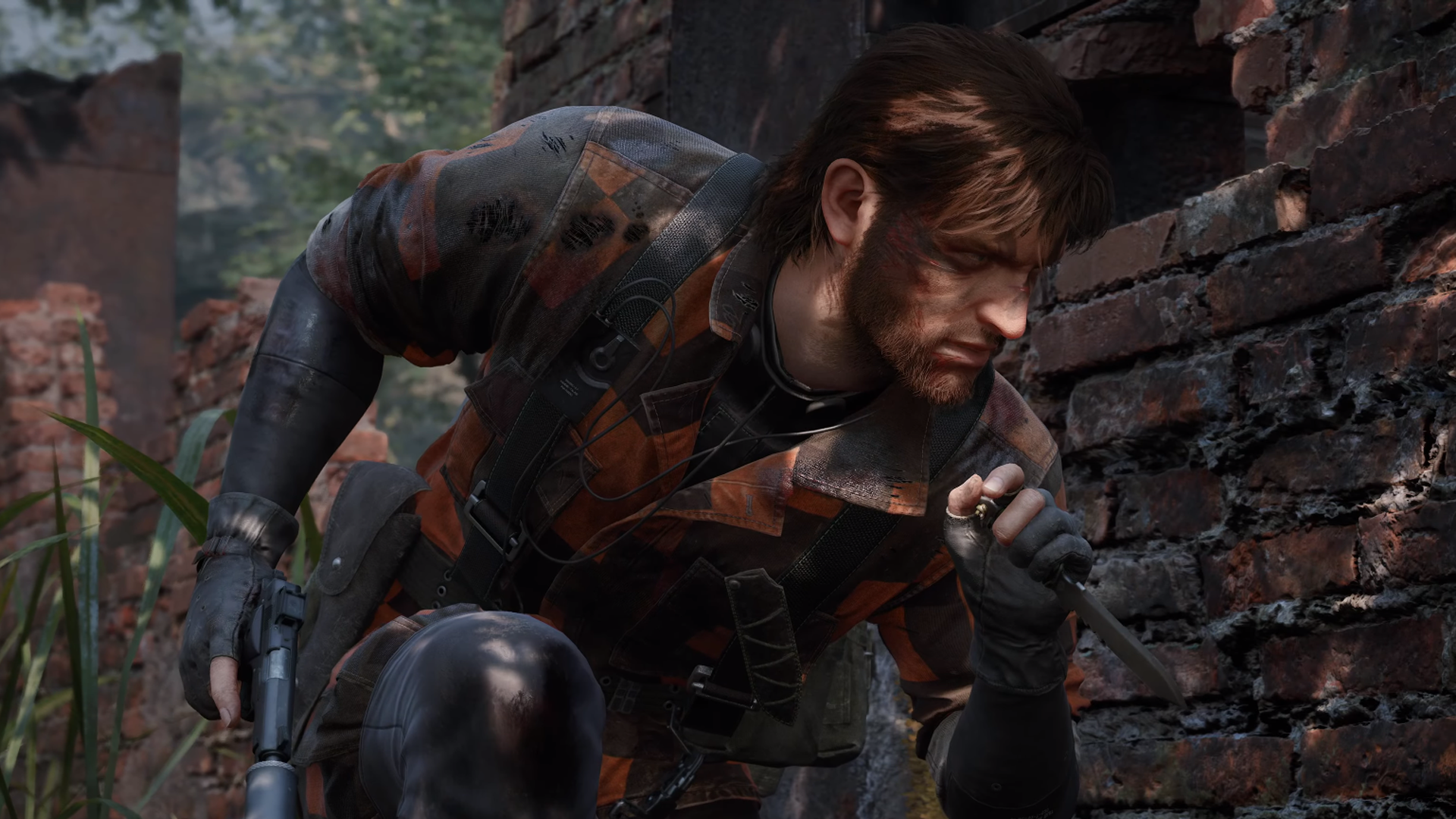 Metal Gear Solid Delta Snake Eater Remake Snake Closeup Crouch