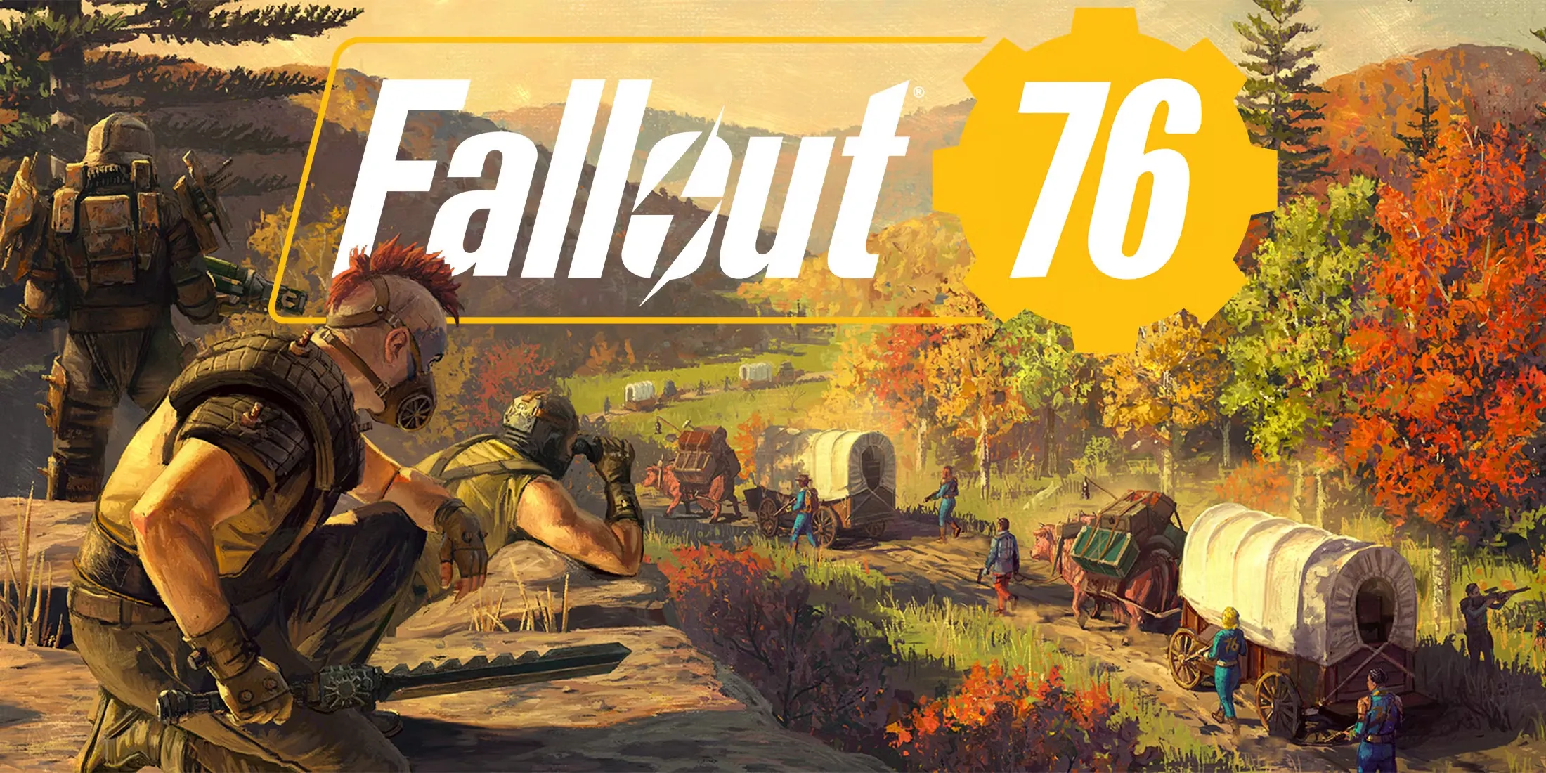 Fallout 76 Season 18 Milepost Zero Artwork With Game Logo 2X1 Composite