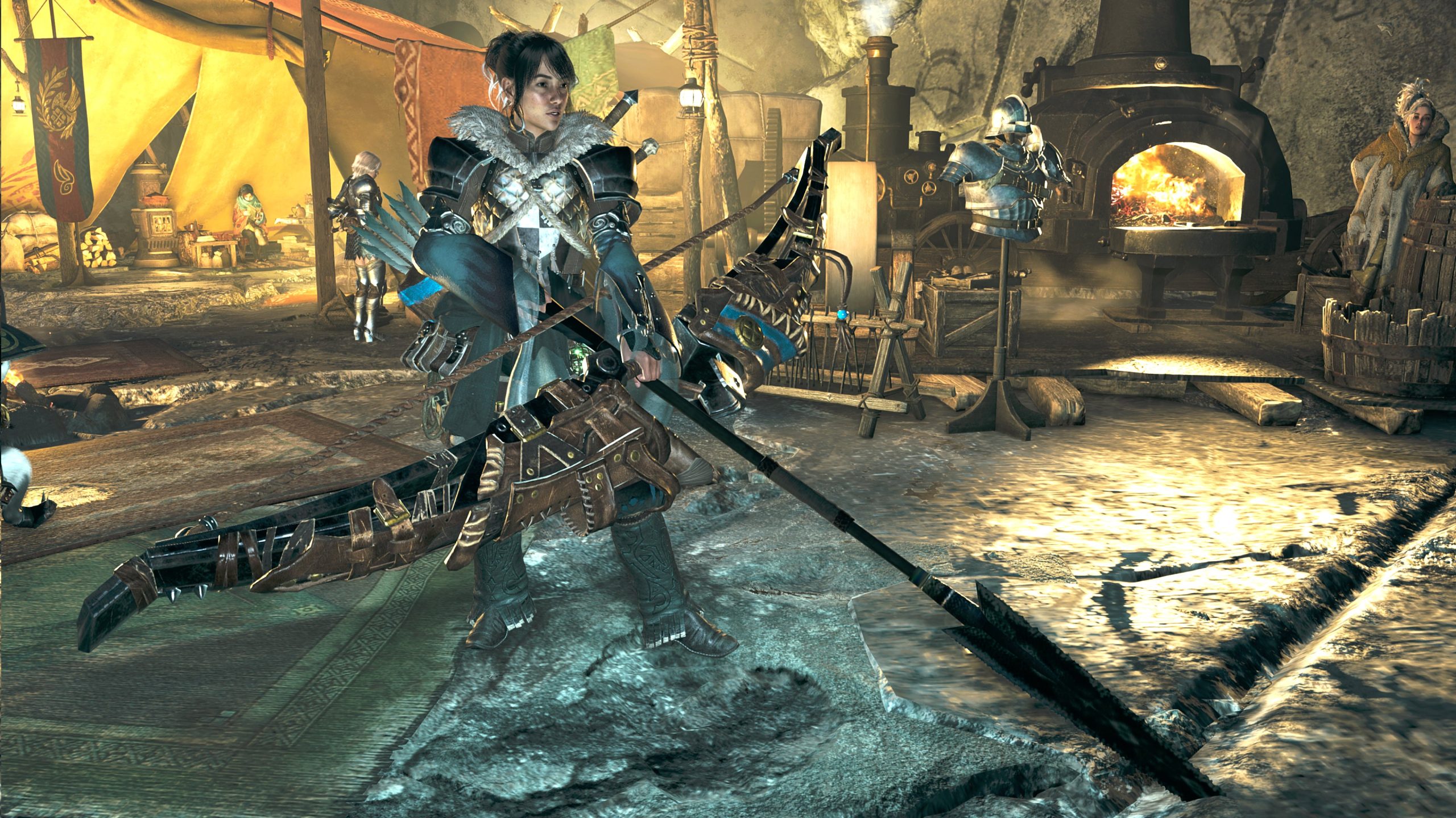 Monster Hunter Wilds Posing With Bow