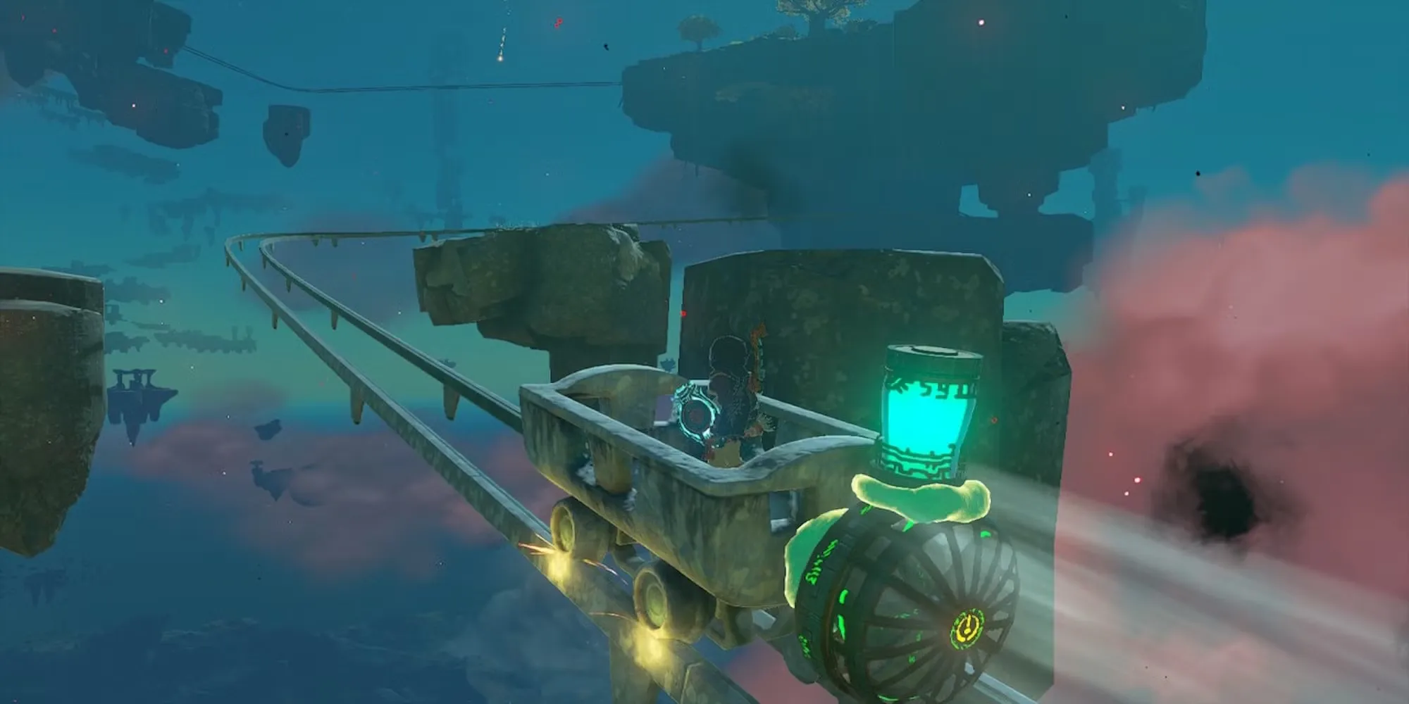 Riding A Mine Cart In The Legend Of Zelda Tears Of The Kingdom