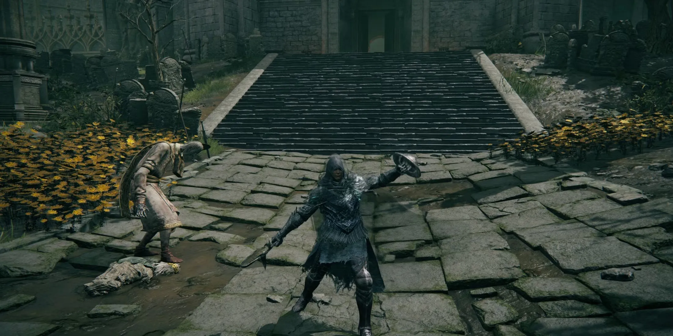 Elden Ring Buckler Parry Godrick Arena With Gostoc