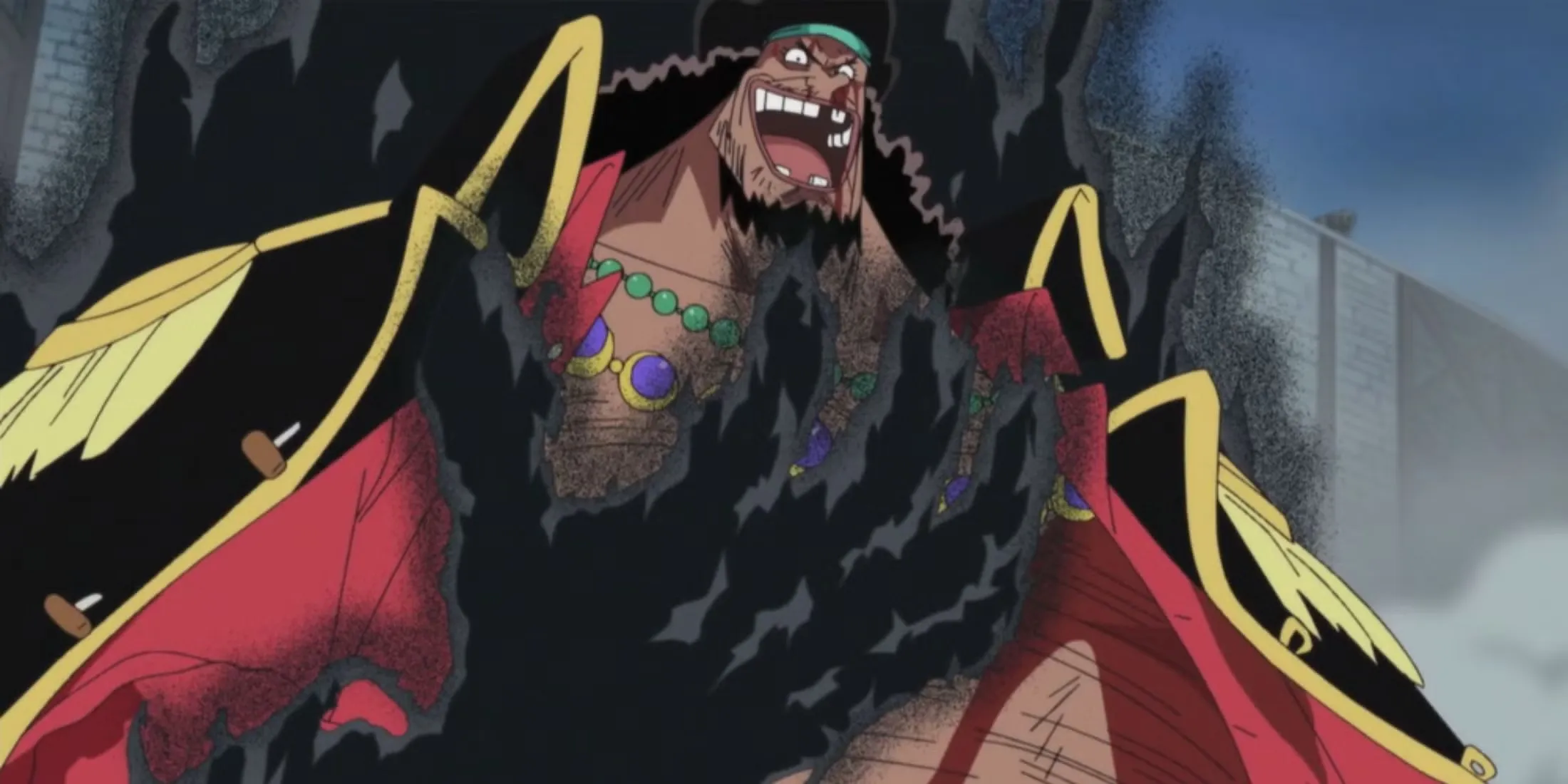 Blackbeard Summons Darkness In His Hand One Piece