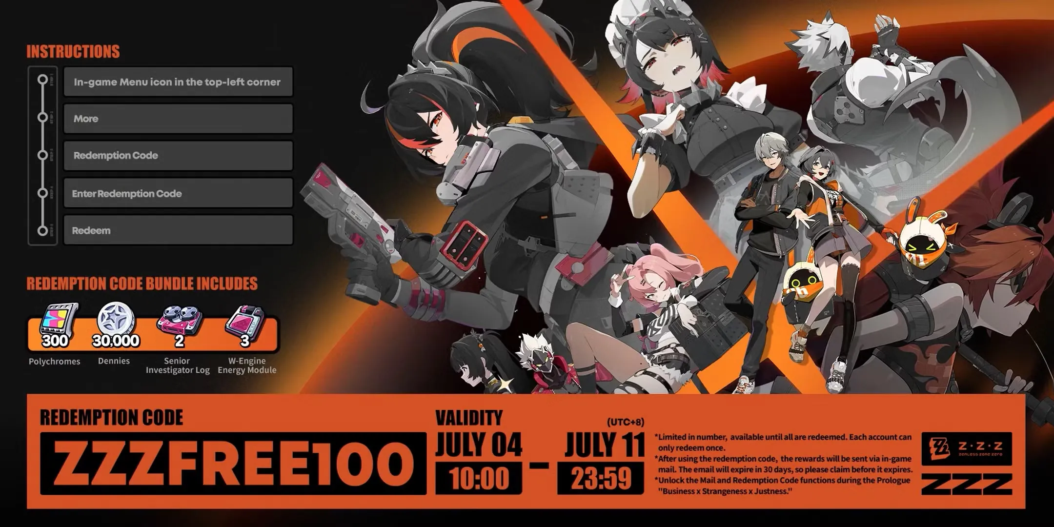 Zzz Codes Zenless Zone Zero Redeem Code