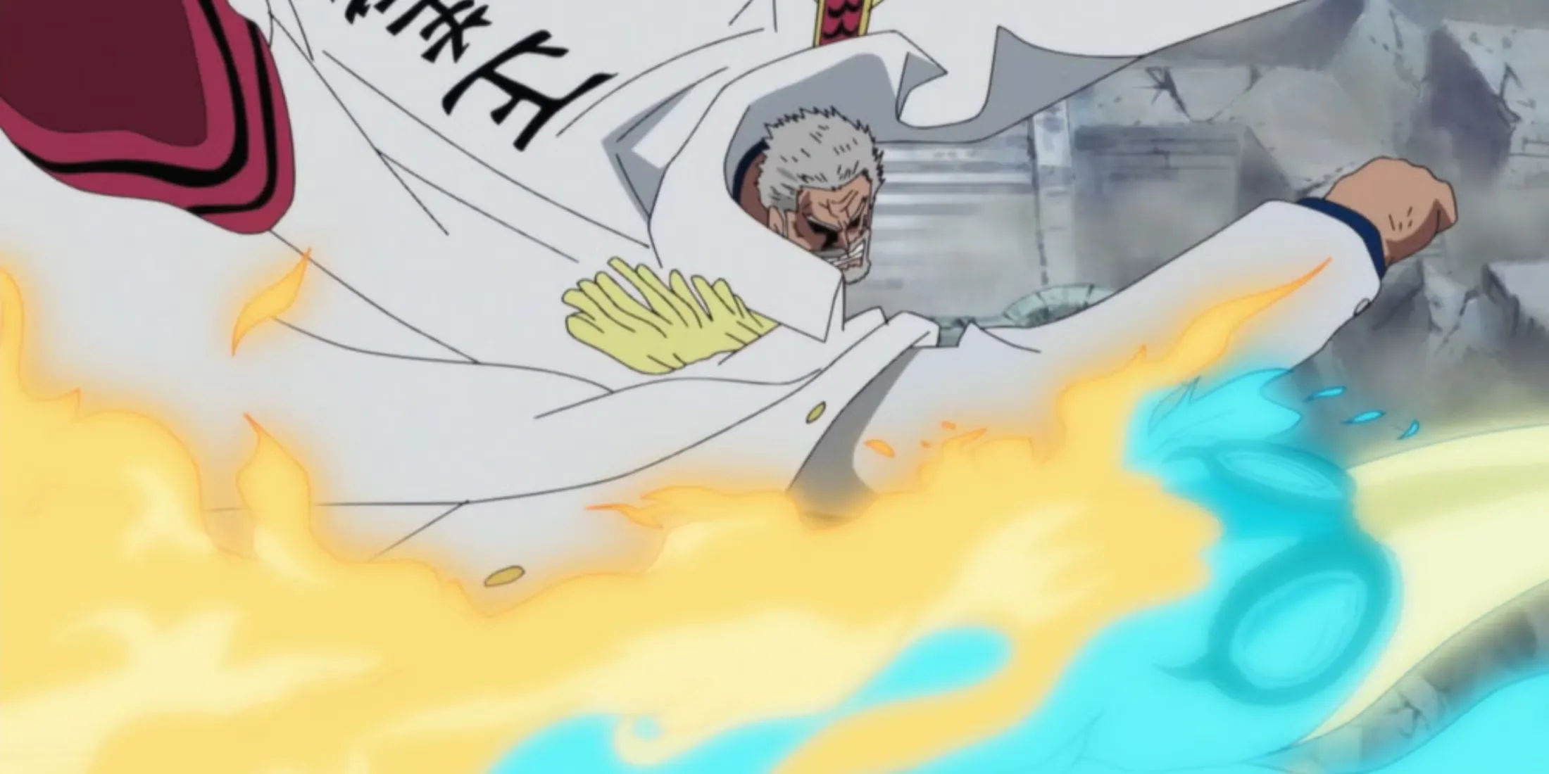 Garp Punches Marco The Phoenix One Piece