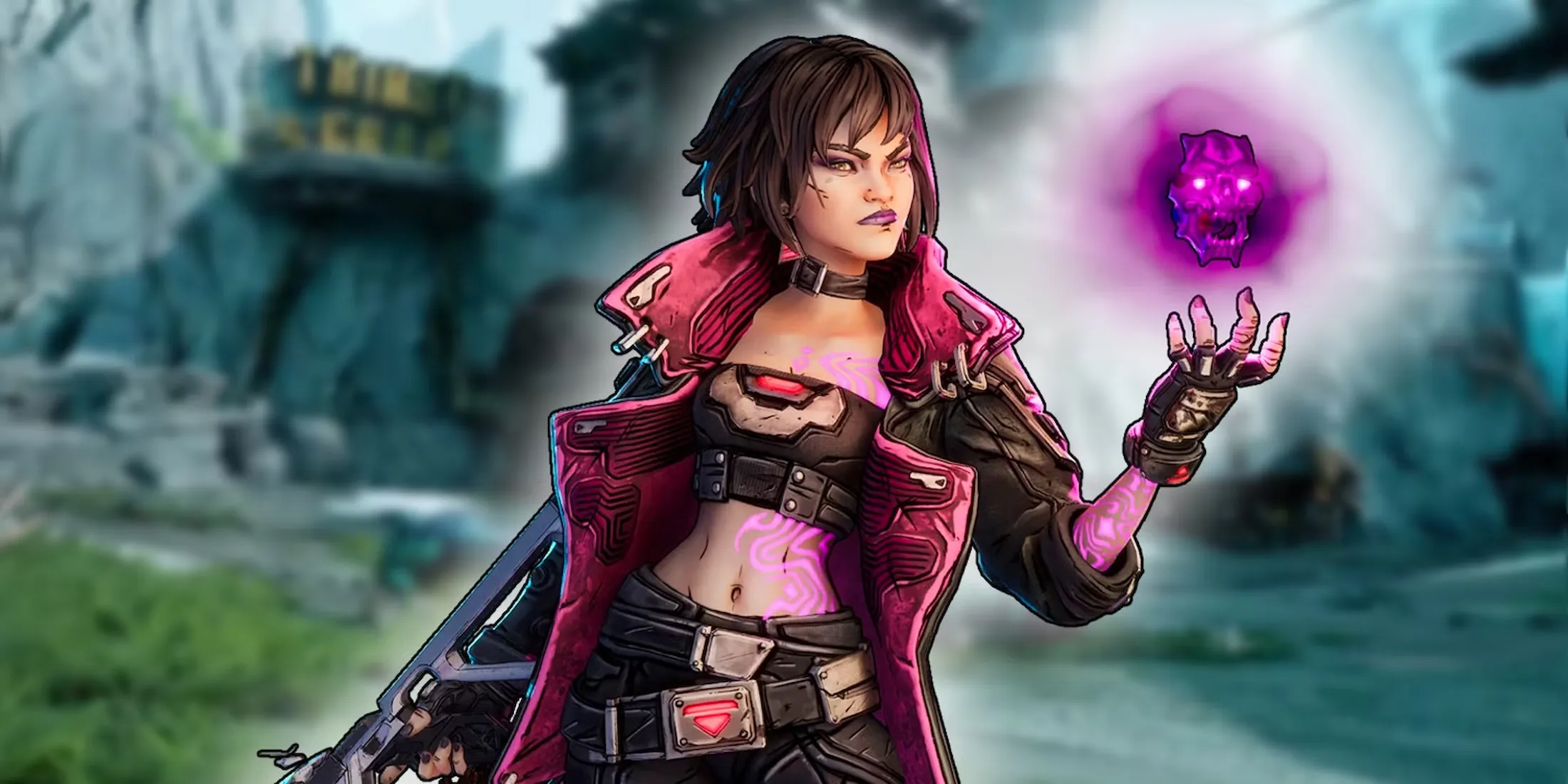 Vex, the playable Siren from Borderlands 4, in various environments.