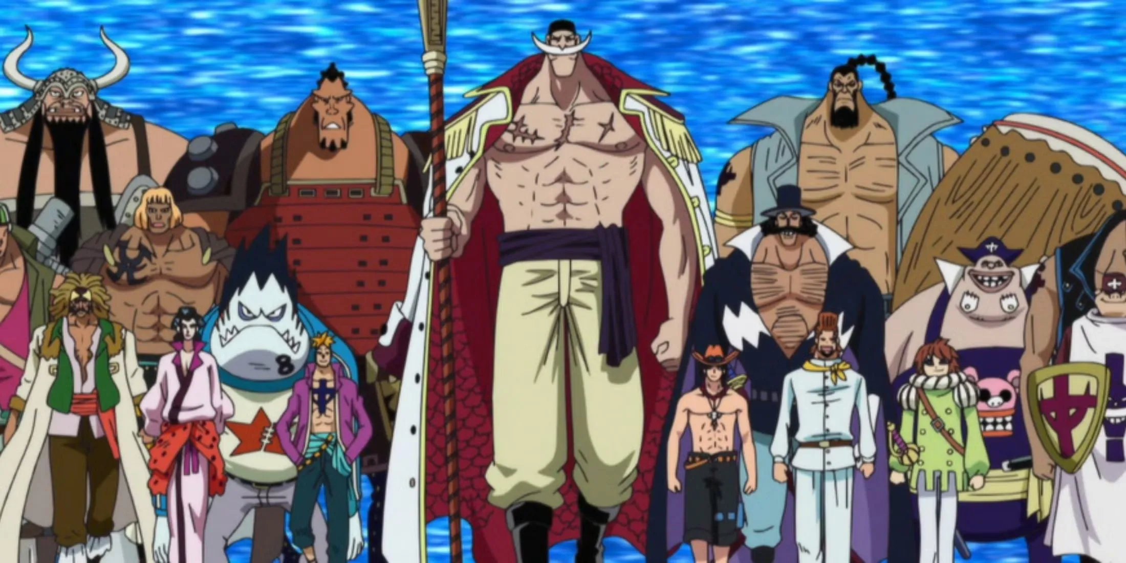Whitebeard Alongside All The Division Commanders Of His Crew One Piece