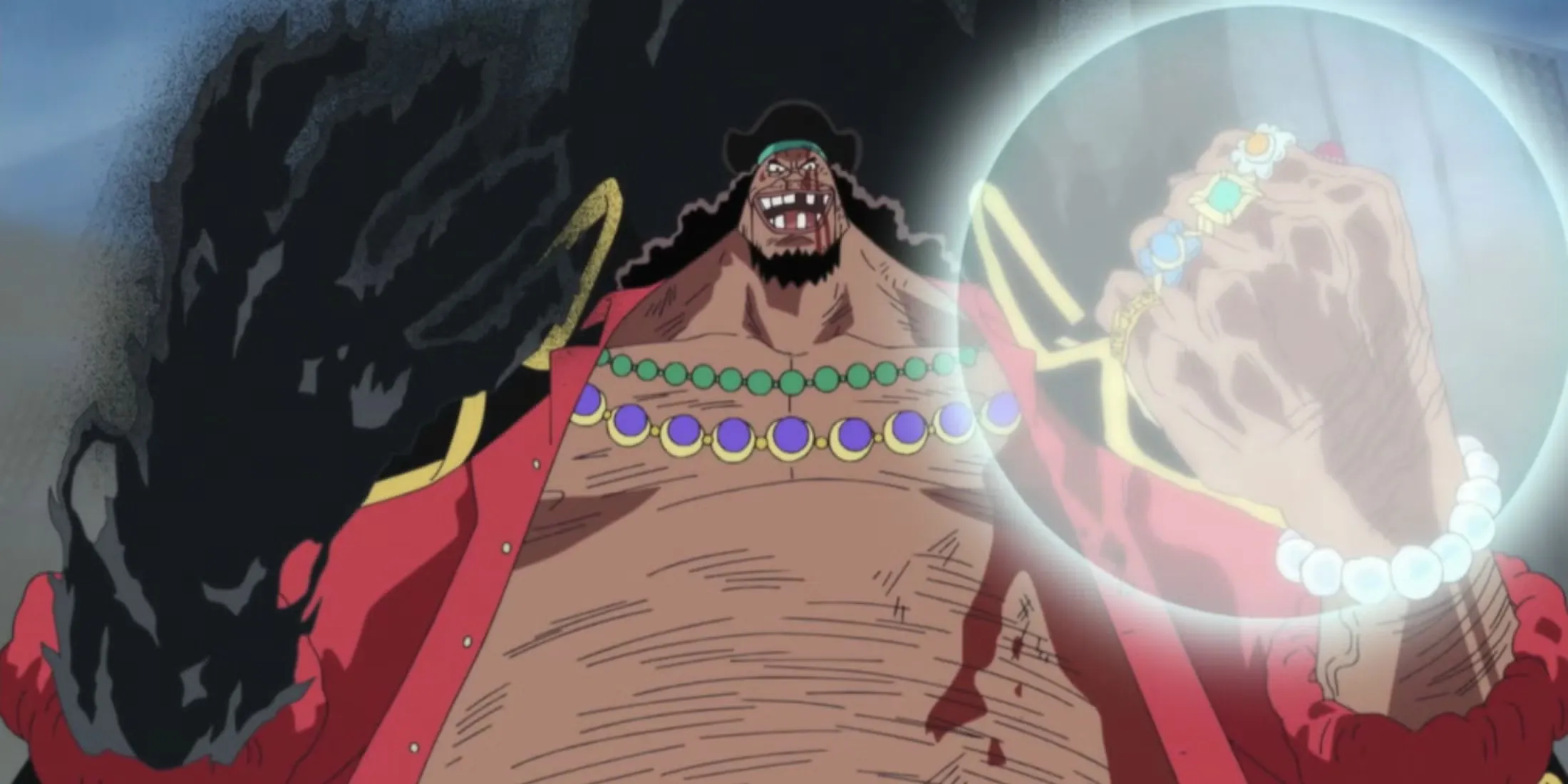 Blackbeard Wields His Two Devil Fruit Powers One Piece