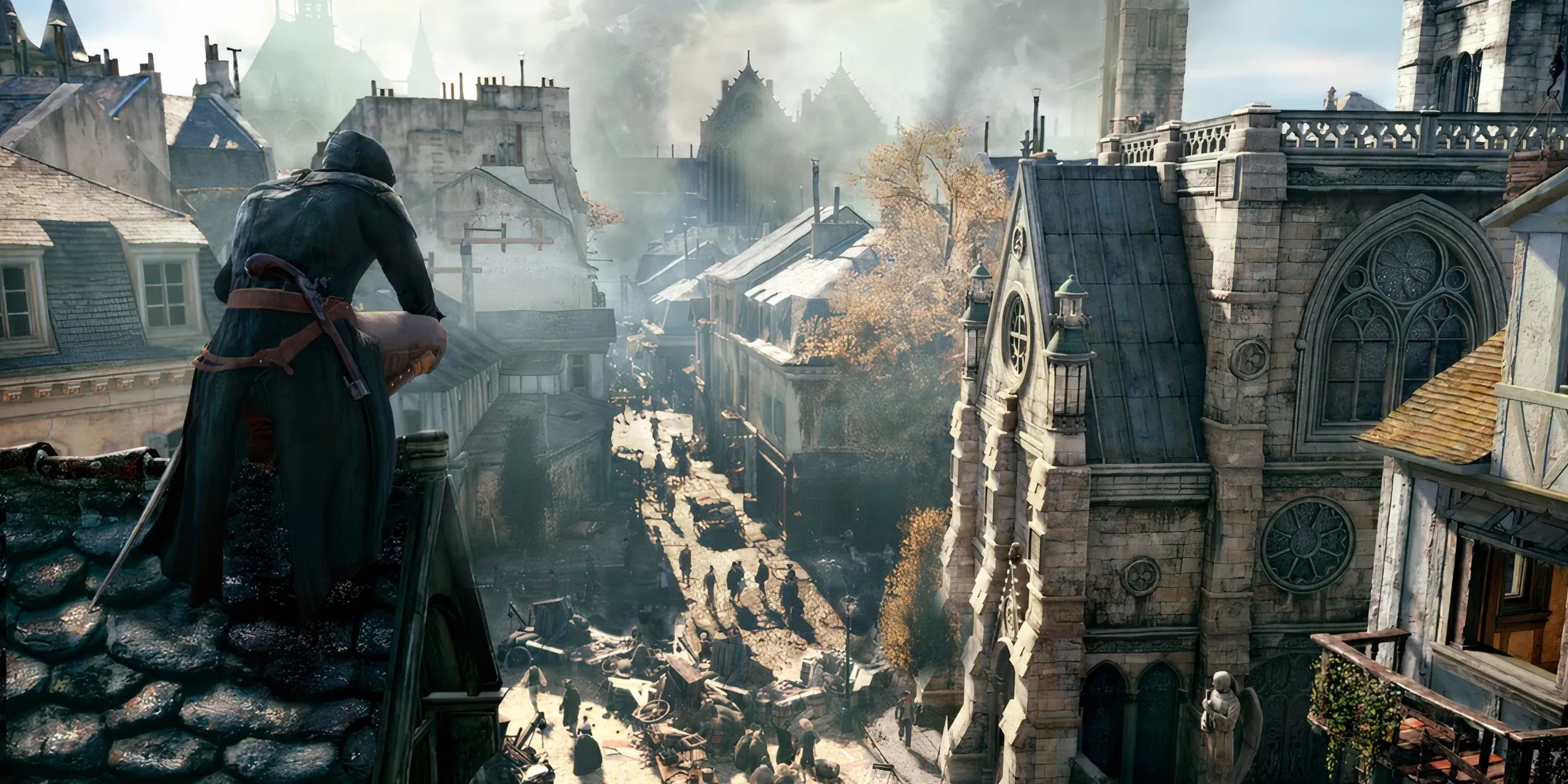 Overlooking Notre Dame In Assassin S Creed Unity