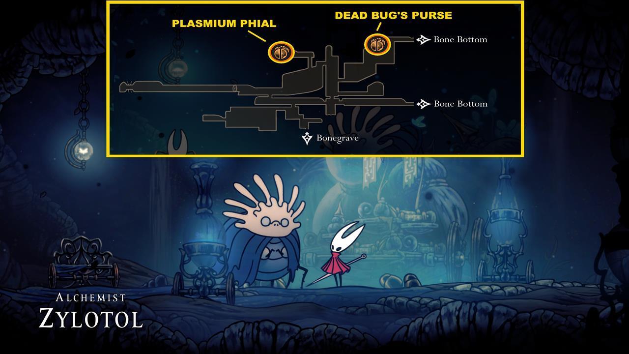 Wormways tools: Dead Bug's Purse and Plasmium Phial
