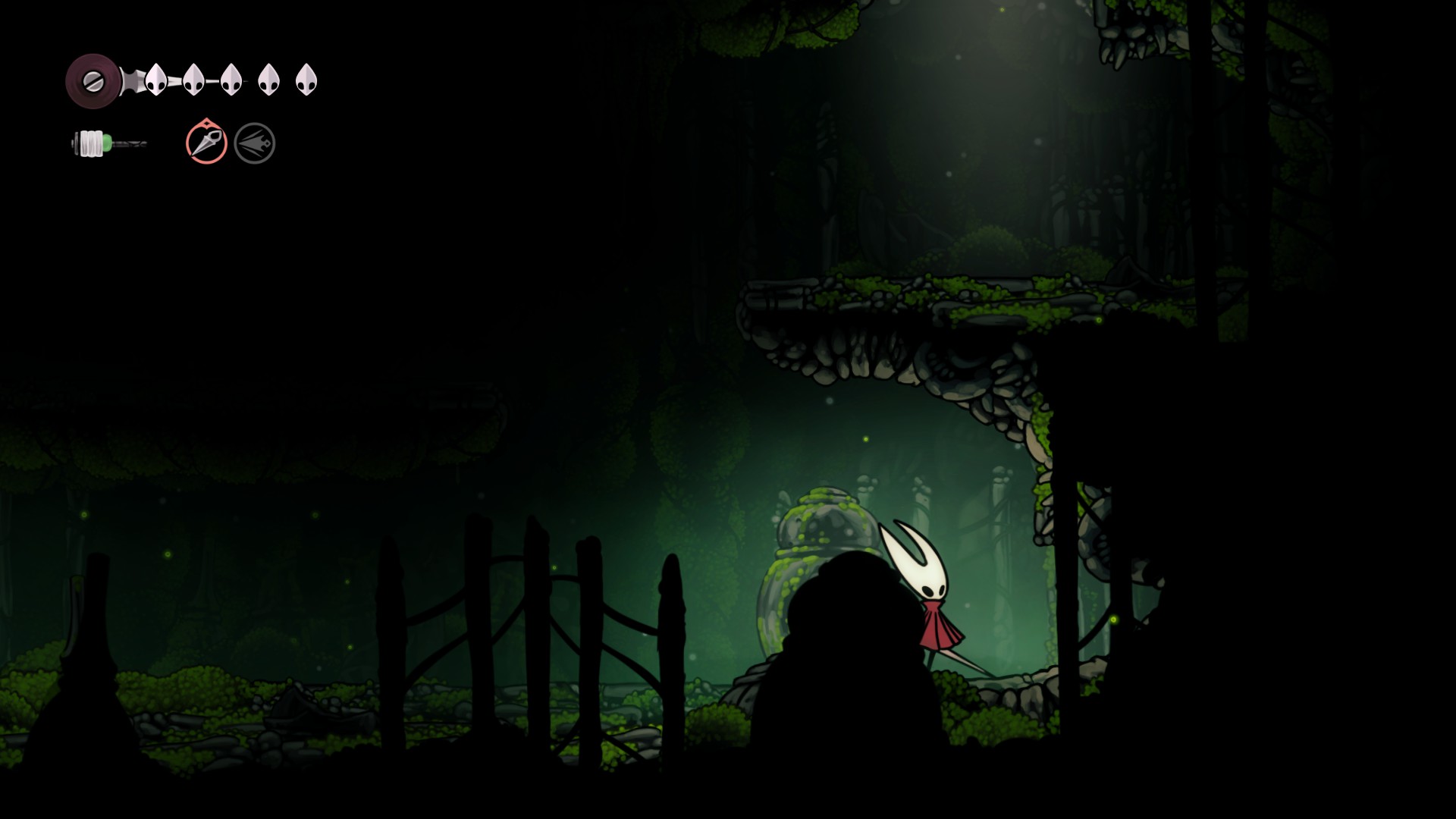 Look for the hidden room under the ledge(Image credit: Team Cherry)