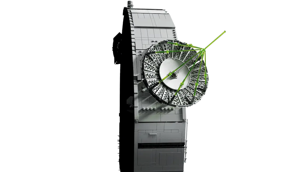 The Superlaser is attached to the side of the build.
