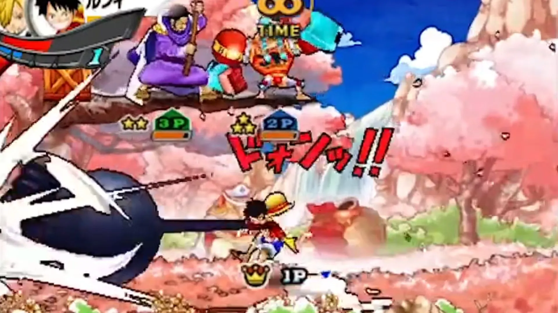 Luffy And Franky Fighting Fujitora One Piece Super Grand Battle X