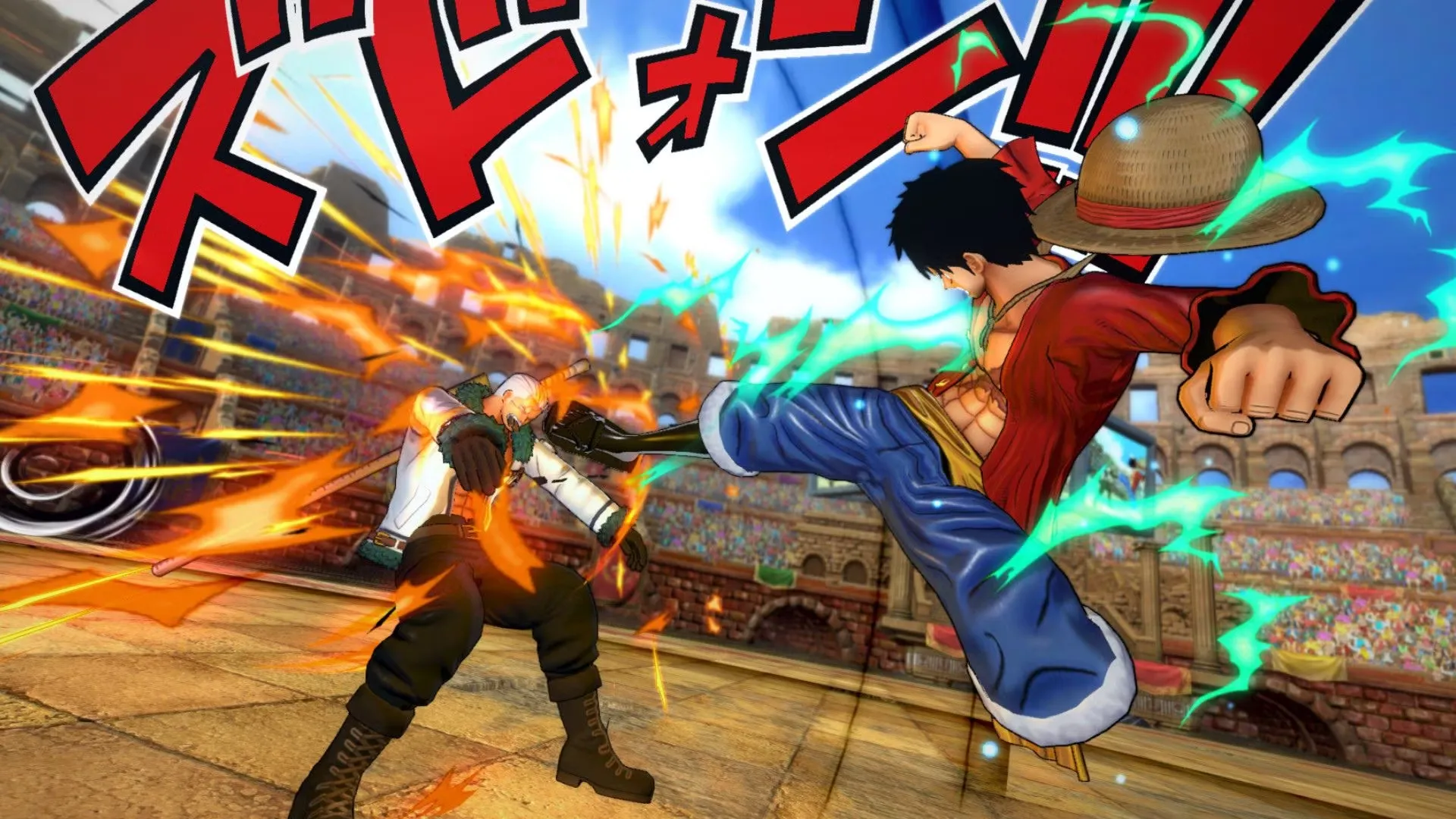 Luffy Fighting Smoker One Piece Burning Blood