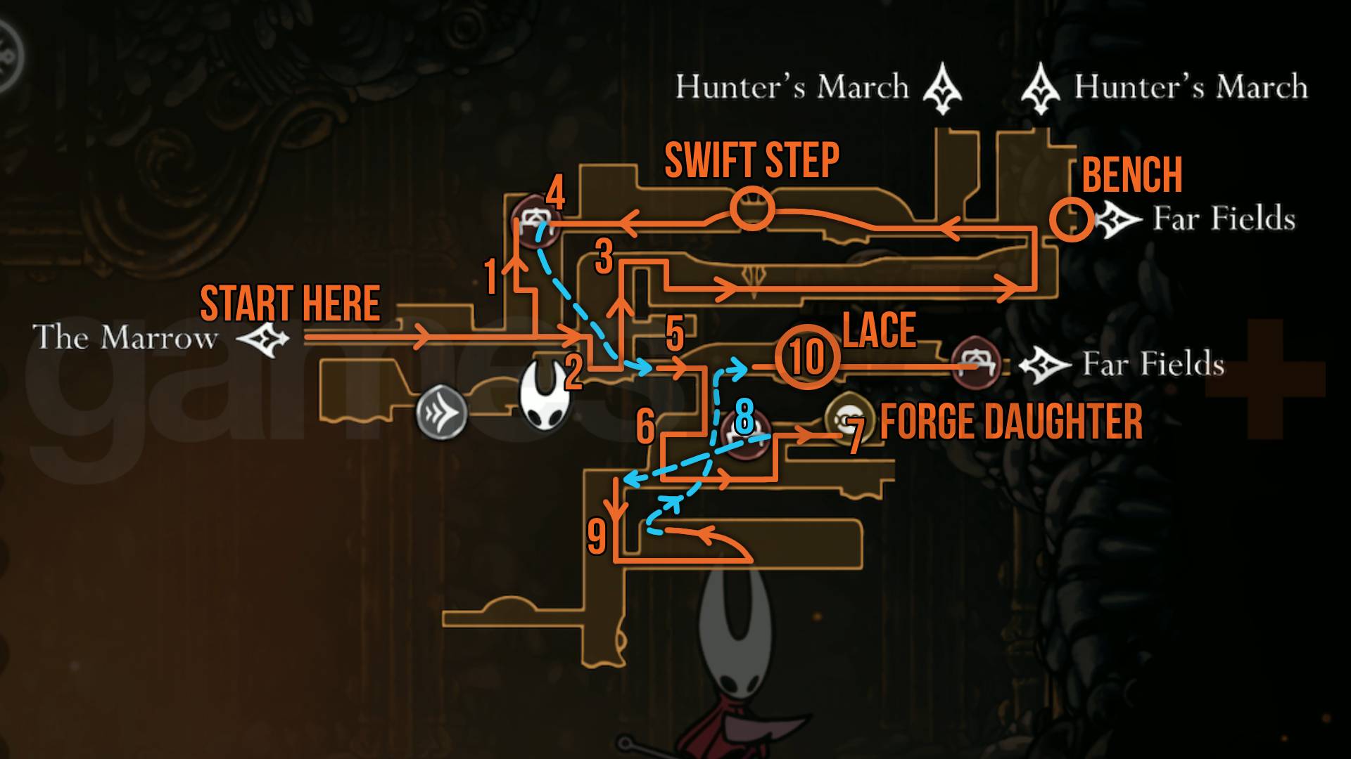 Hollow Knight Silksong Deep Docks map