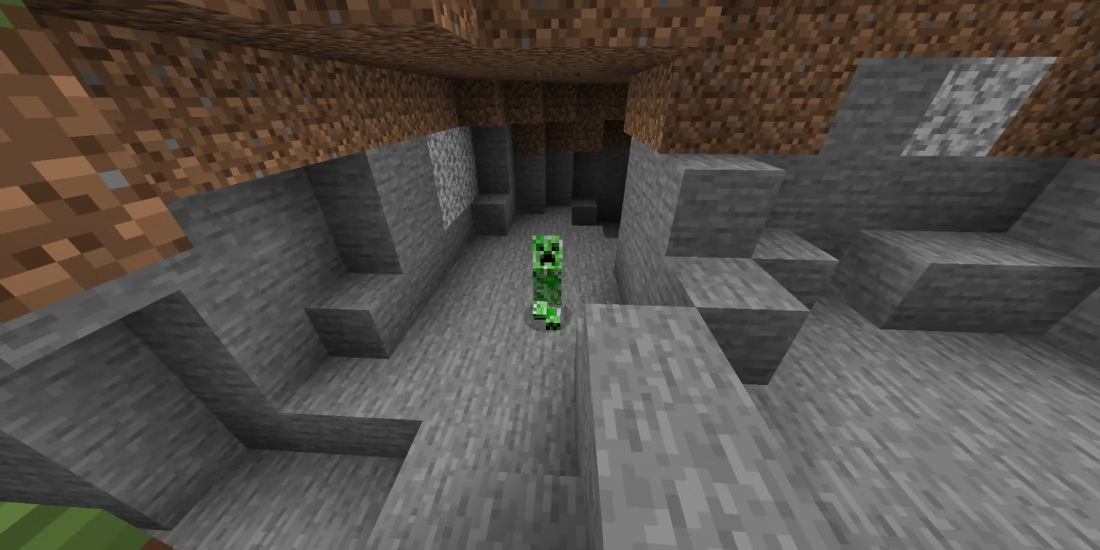 Creeper Chasing The Player In Minecraft