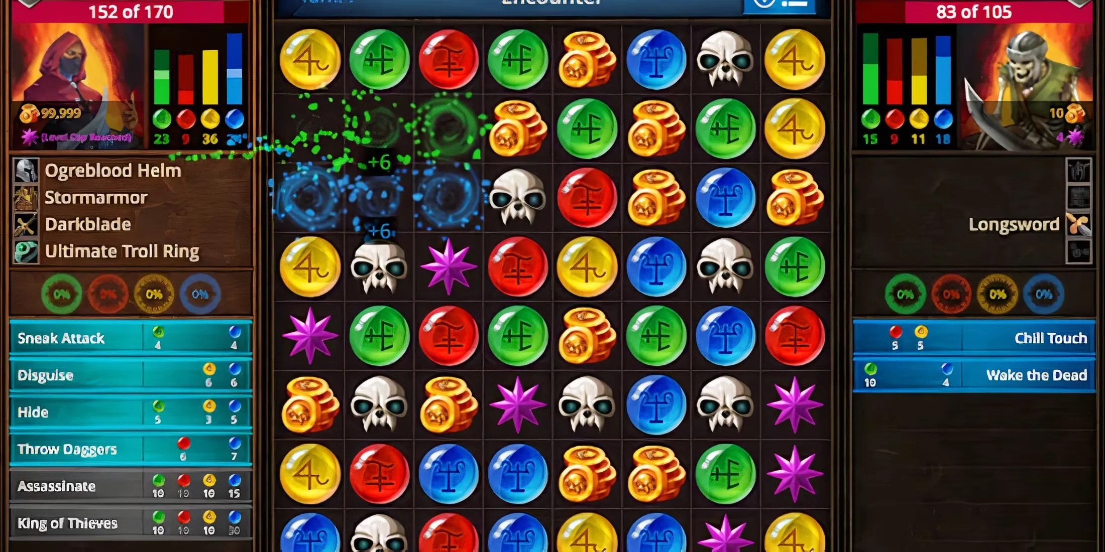Playing A Match In Puzzle Quest The Legend Returns