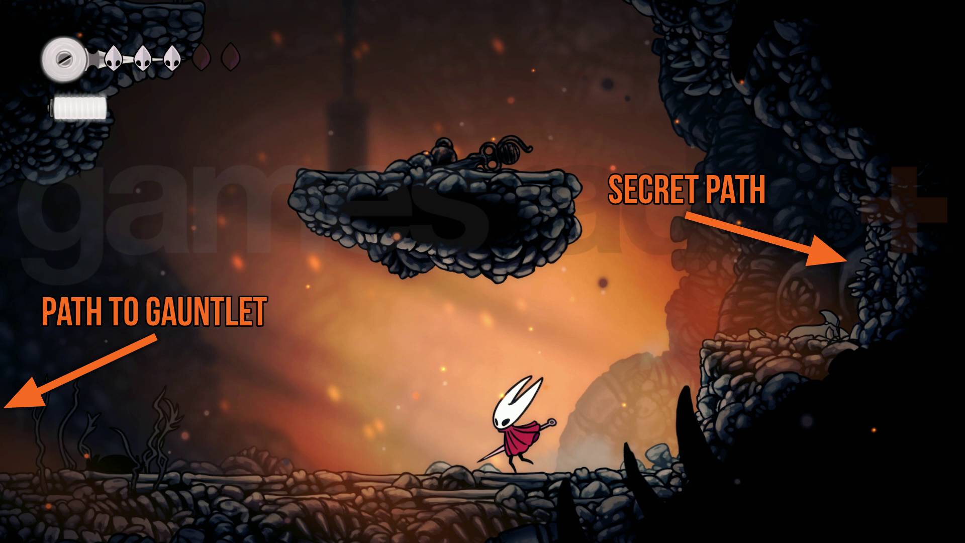 Hollow Knight Silksong walkthrough The Marrow secret path and gauntlet path