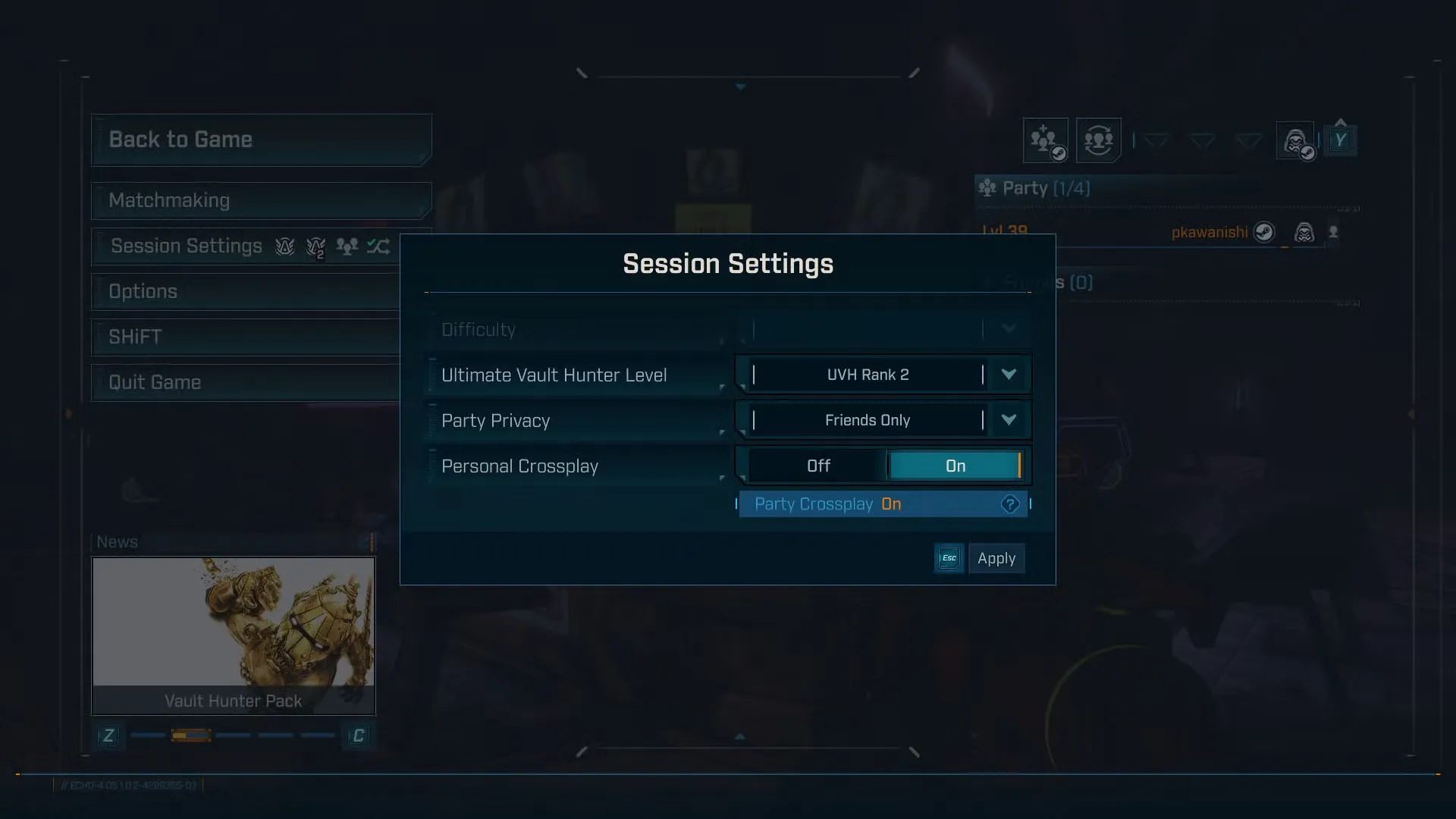 Borderlands4 Guide Uvh Settings