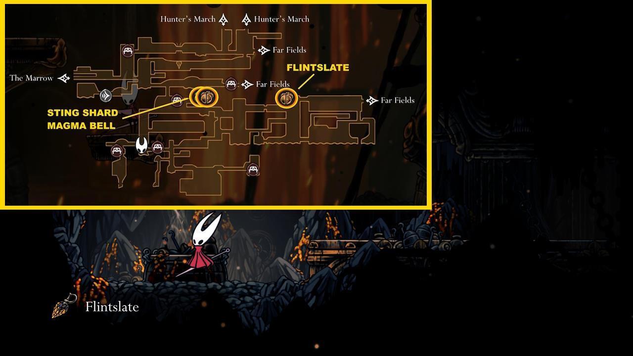 Deep Docks tools: Sting Shard, Magma Bell, and Flintslate