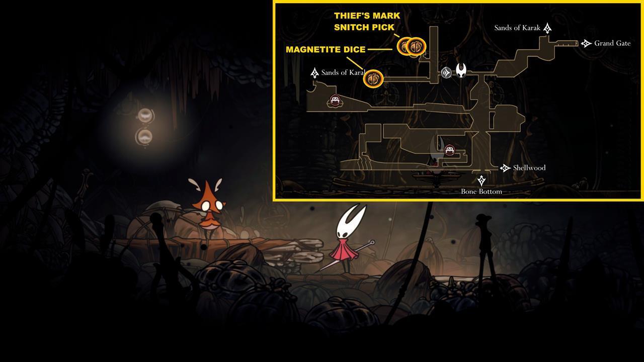Blasted Steps tools: Thief's Mark, Snitch Pick, and Magnetite Dice