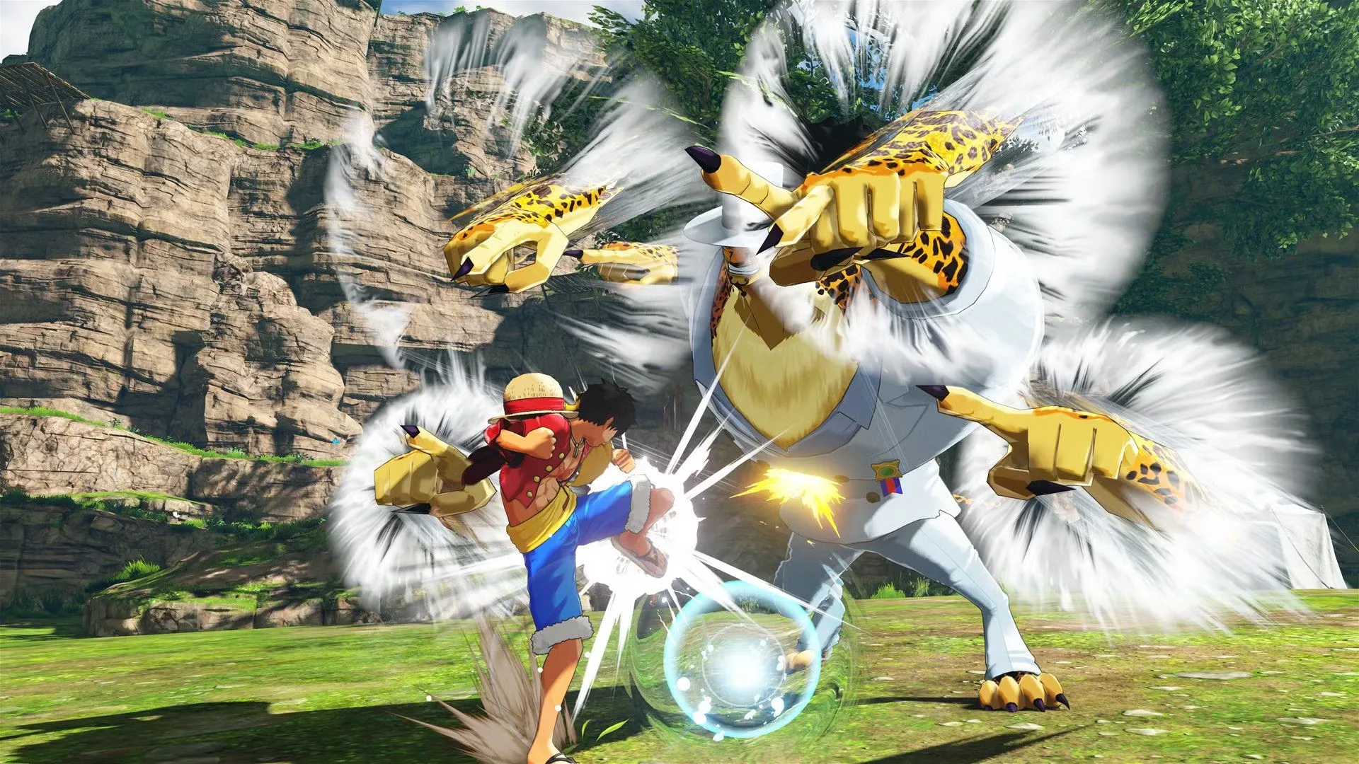 Luffy Fighting Rob Lucci One Piece World Seeker