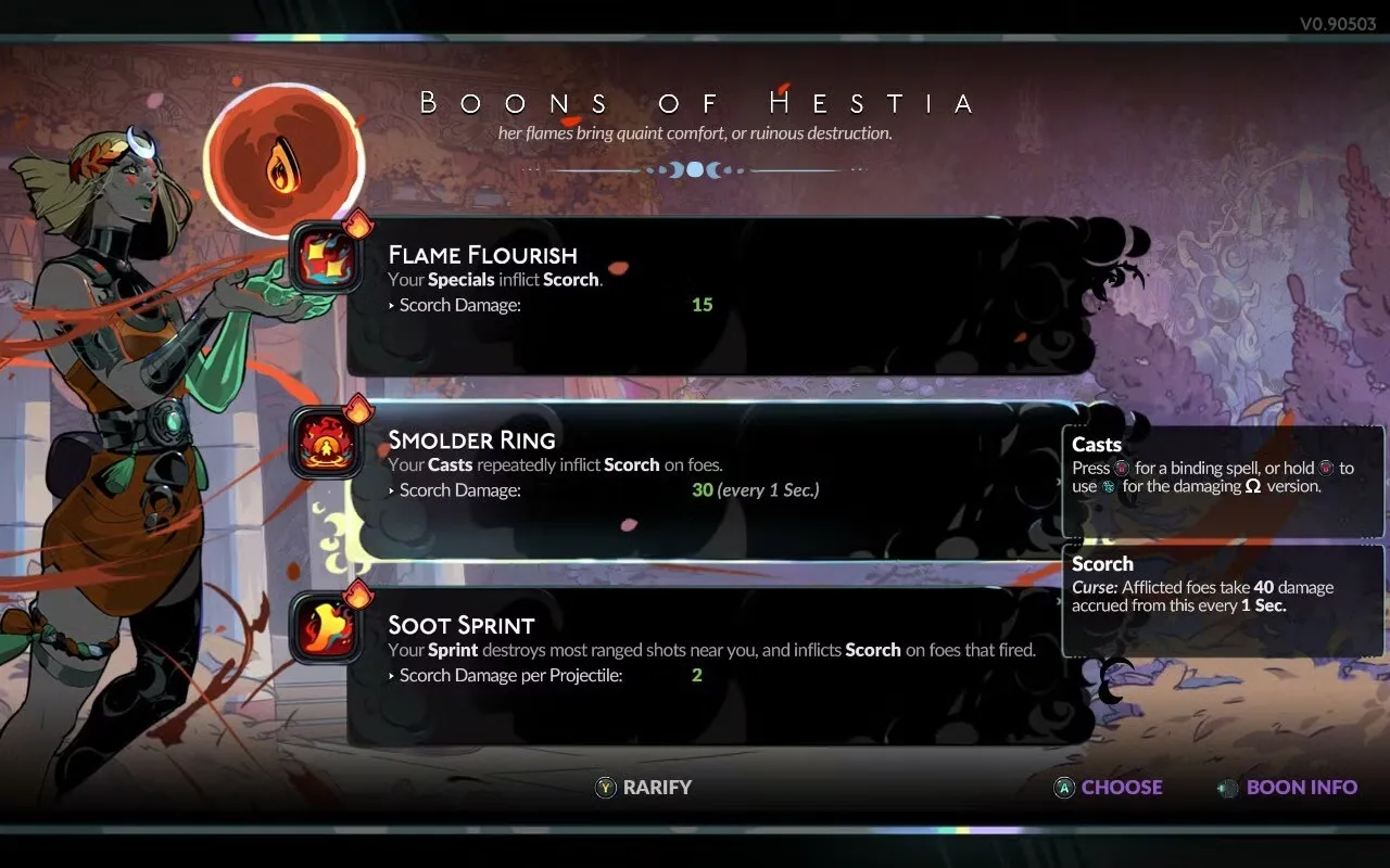 You can choose from one of three boons every time a god offers you one.